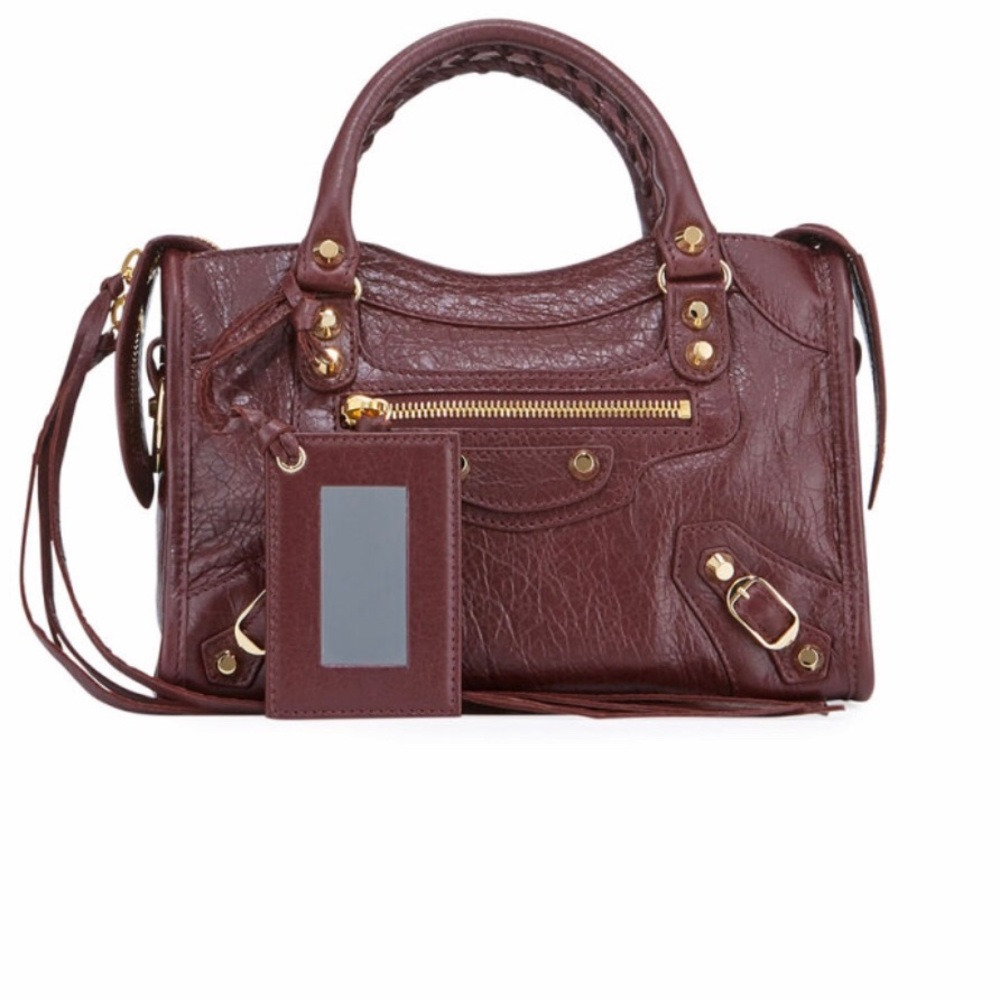 🔥 🔥🔥authentic small Balenciaga City in burgundy